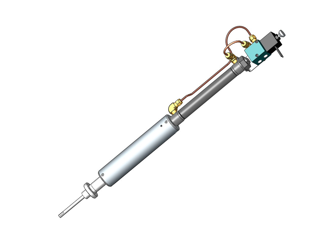 FLMP-133-25-4 ACV-24 FLMP Series Pneumatic Linear Mechanical Feedthroughs Electron Beam Gun Manipulation Motion Sample Handling